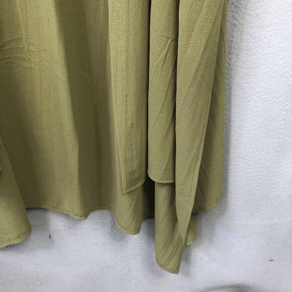 Serena Williams Signature Statement Duster Vest Womens 1X Olive Green Made USA - Picture 11 of 16